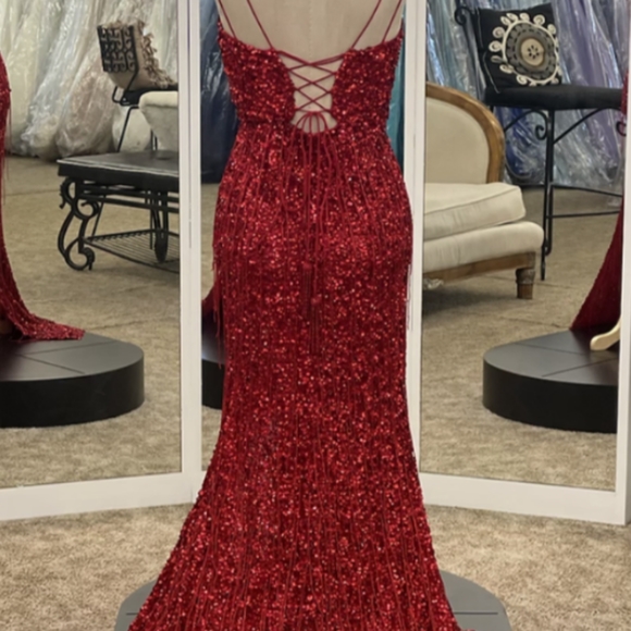 Sherri Hill, size 10, Red, prom dress - Picture 2 of 2